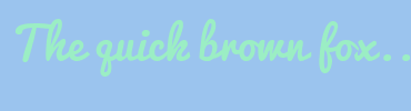 Image with Font Color 9BEEC4 and Background Color 9BC4EE